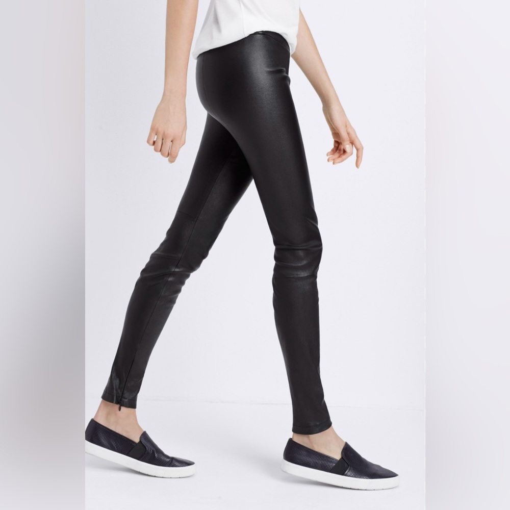 Mackage Stretch Leather Leggings Pants in Blk